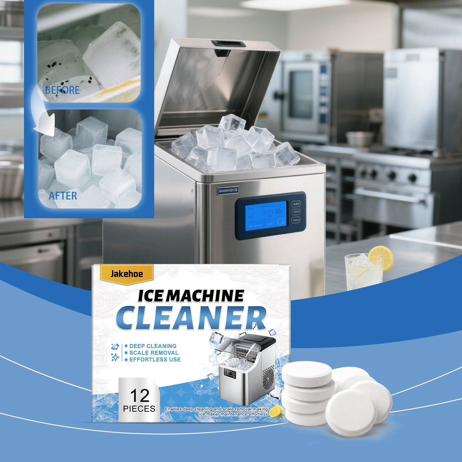 Machine à glace feuille de nettoyage 12pcs1box