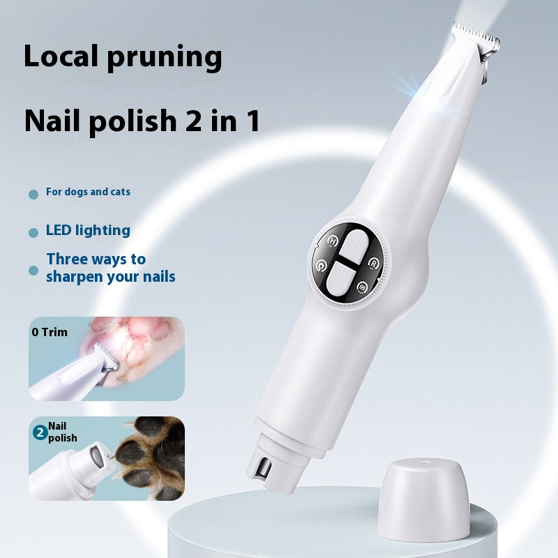 2-en-un Pet Multi-part Trimming Intelligent Double Bouton Cat Rasage des pieds