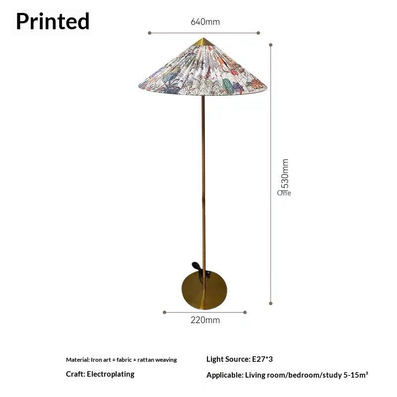 Lampe de sol en rotin tendance et créative