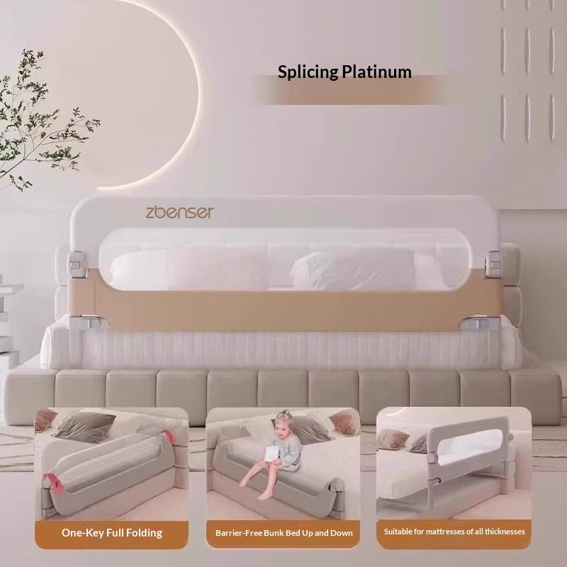 Garde de sécurité ferroviaire à lit bébé réglable Barrière de chevet pliable