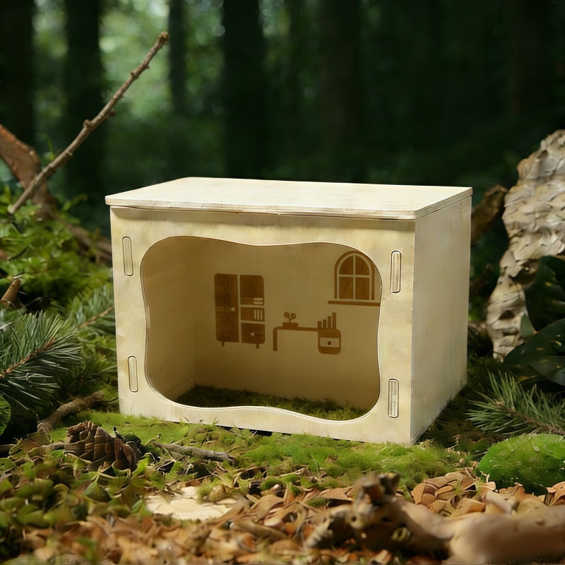 Hamster en bois détachable observation et maison de jeux hideaway