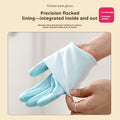 Gants de ménage antidérapants-Blue-PVC+ floking-L taille-1 paire