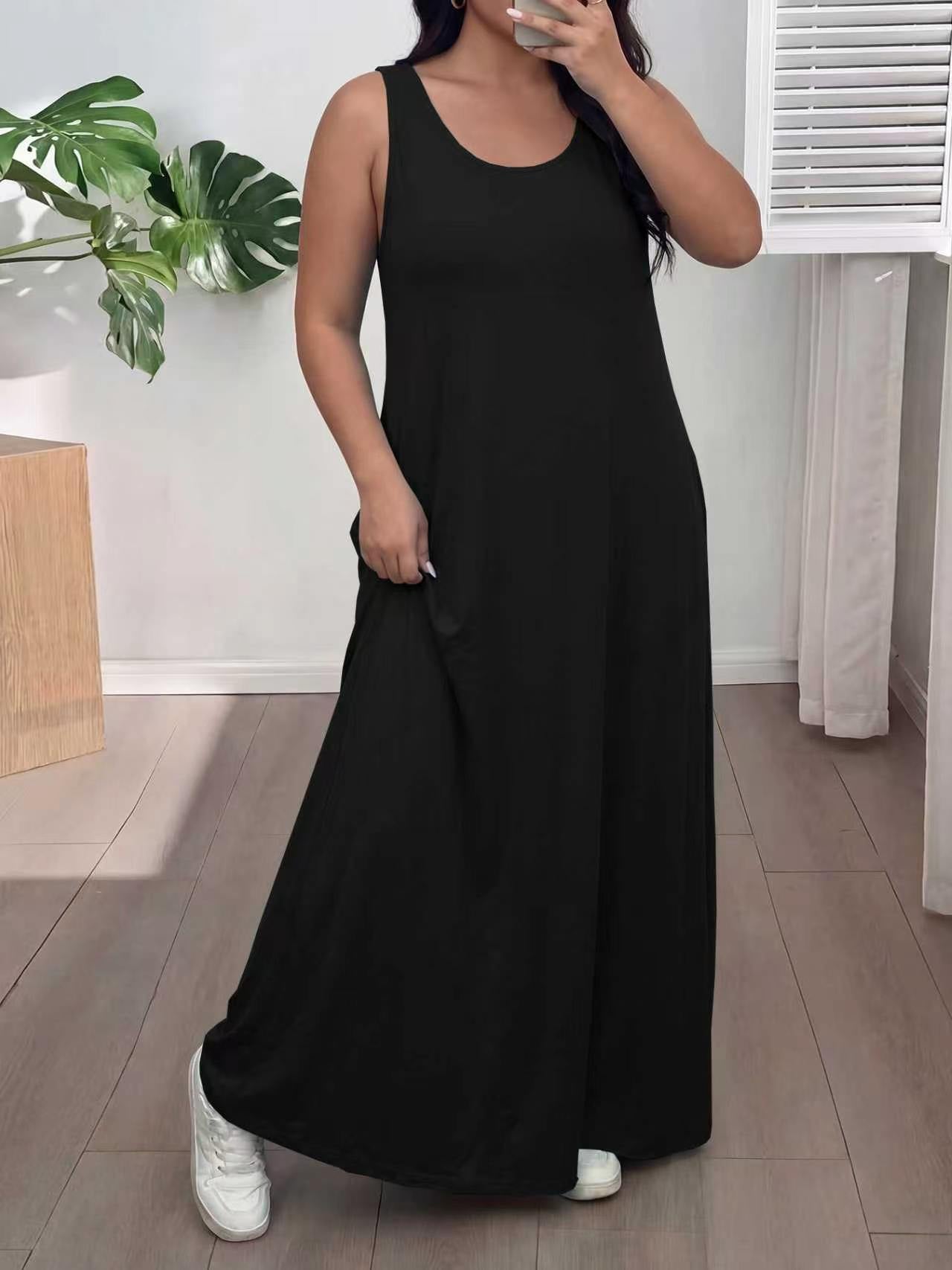 Robe Maxi sans manches pour femmes d'été