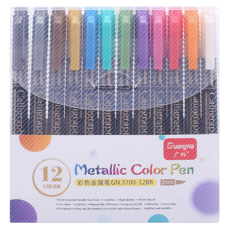 Couleur noir carte album couleur métal stylo