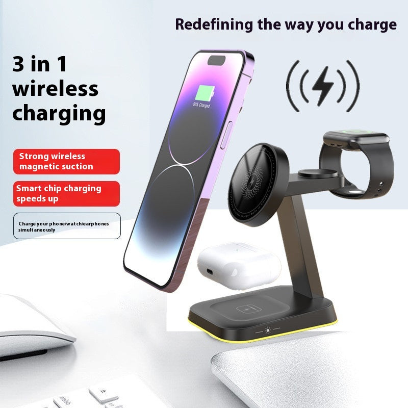 Support de bureau mobile de chargeur sans fil magnétique