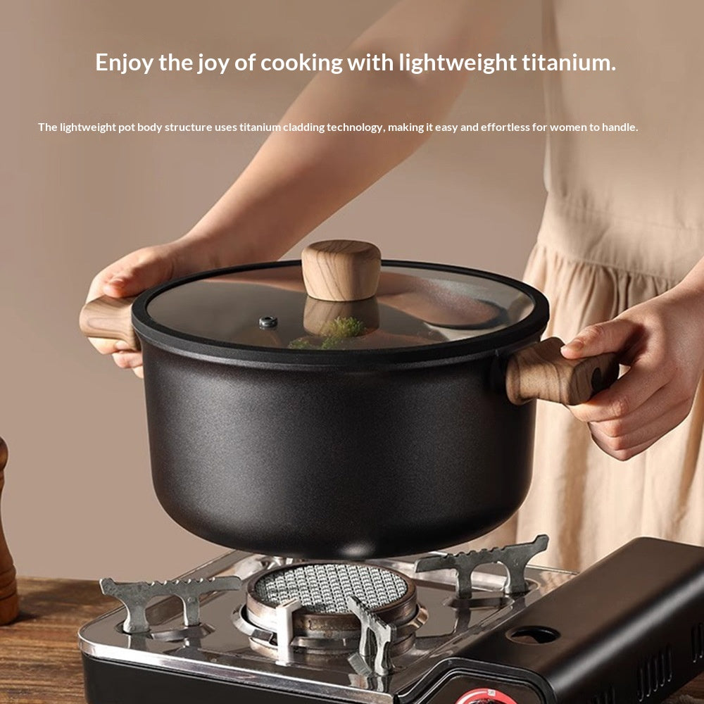 Pot de cuisson universel pour cuisinières à induction à domicile et poêles à gaz