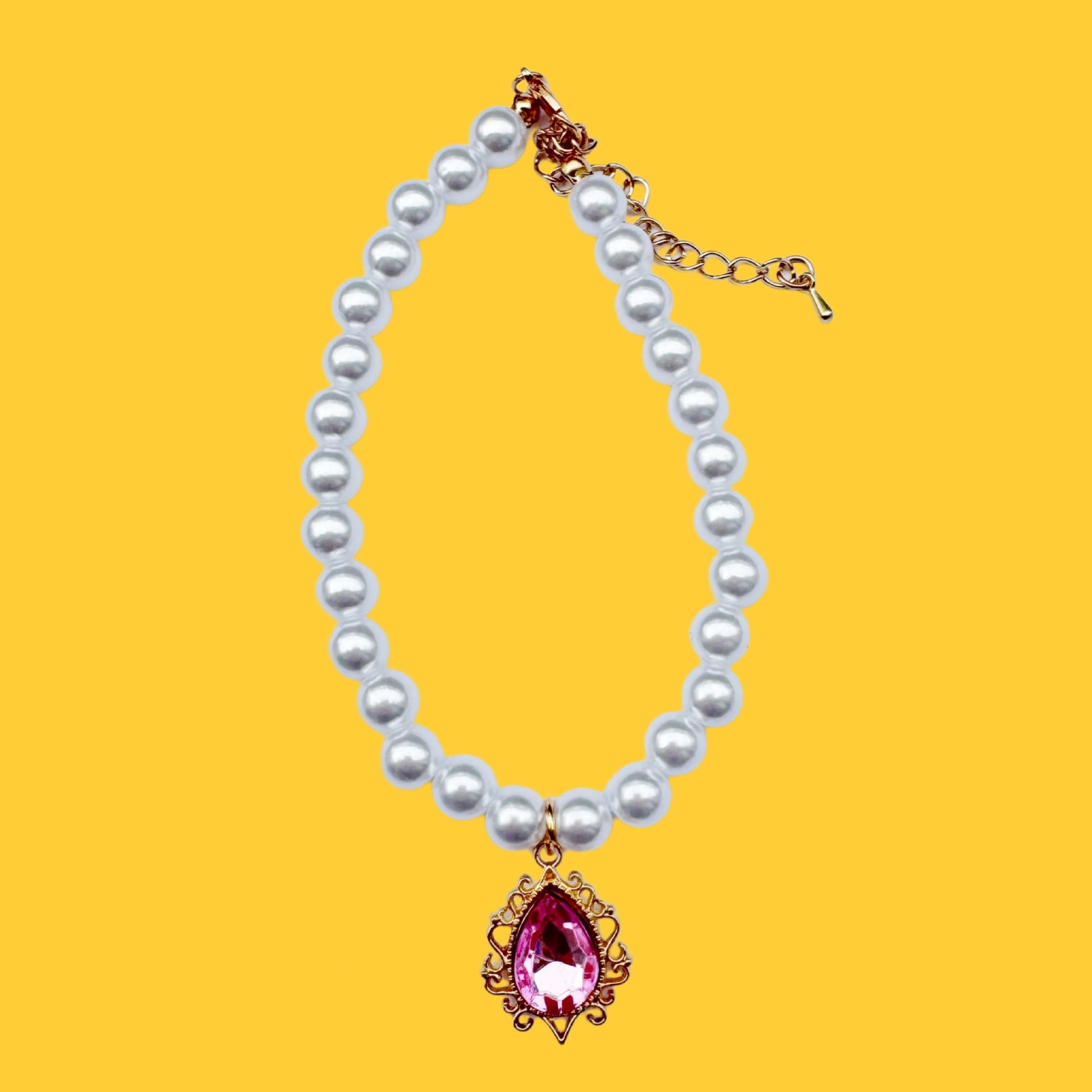 Style court cristal Zircon Vintage Pearl Fashion Choker