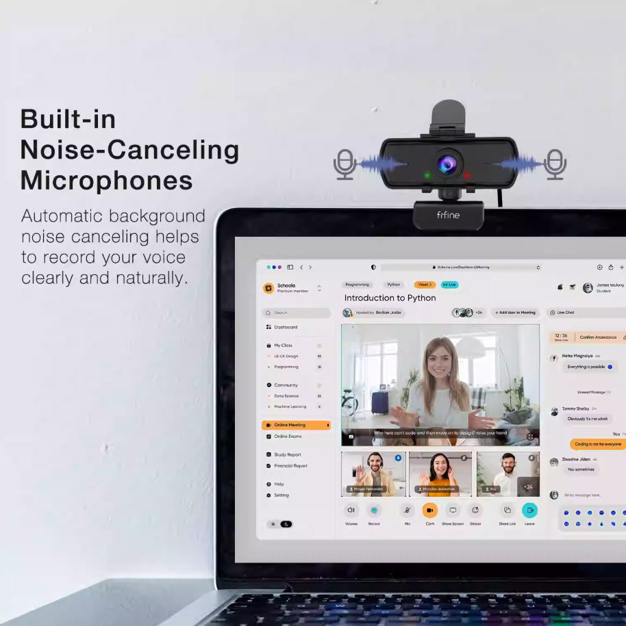 1440p Webcam PC Full HD avec trépied microphone