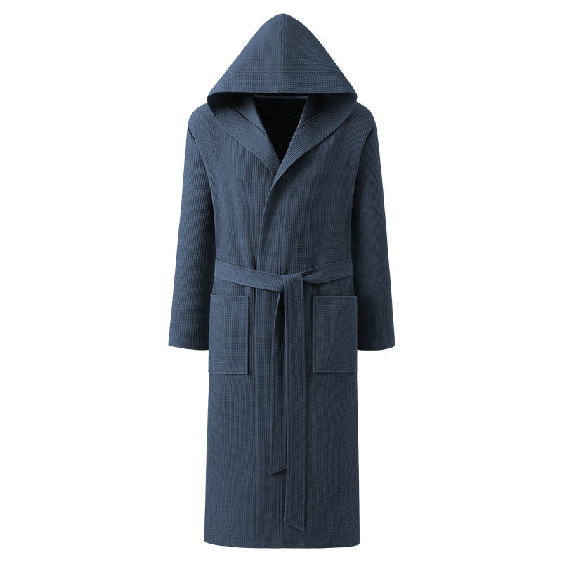 Peignoir à capuche en coton pur pour hommes