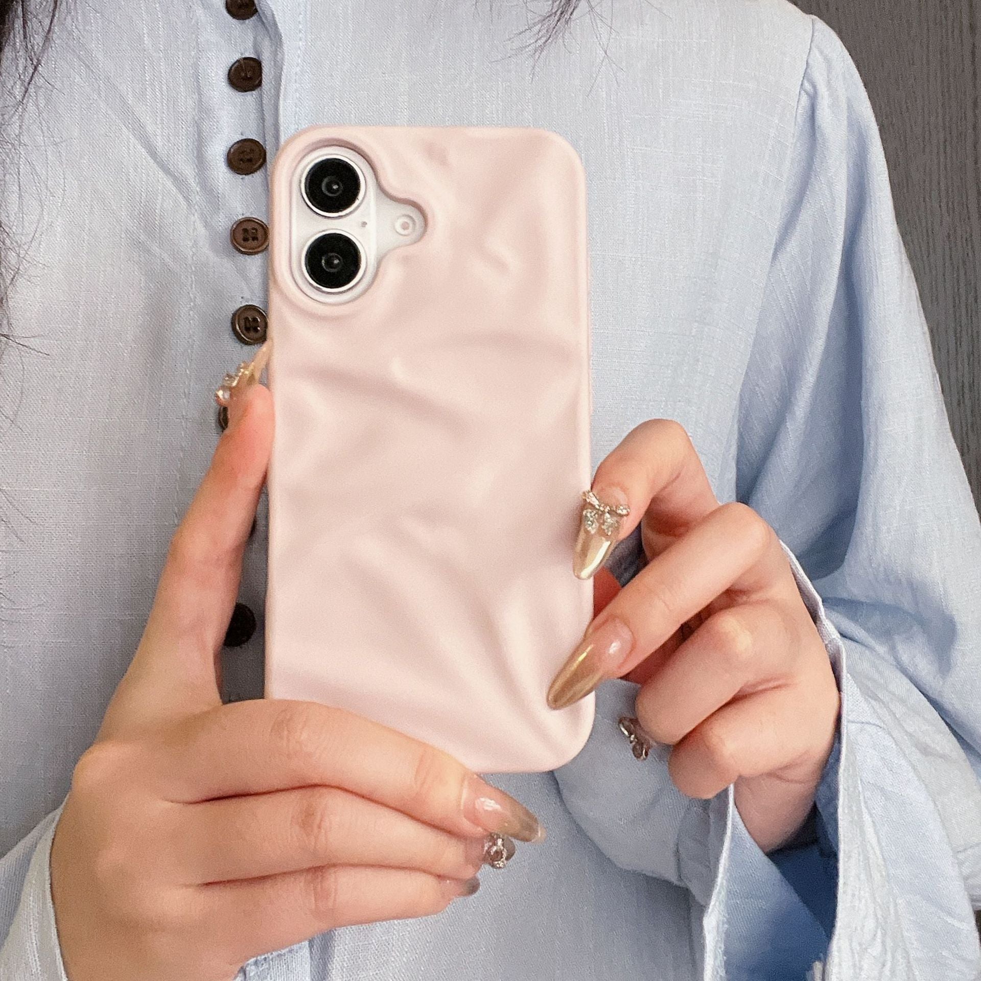 Cas de téléphone à plissé en trois dimensions de haute qualité