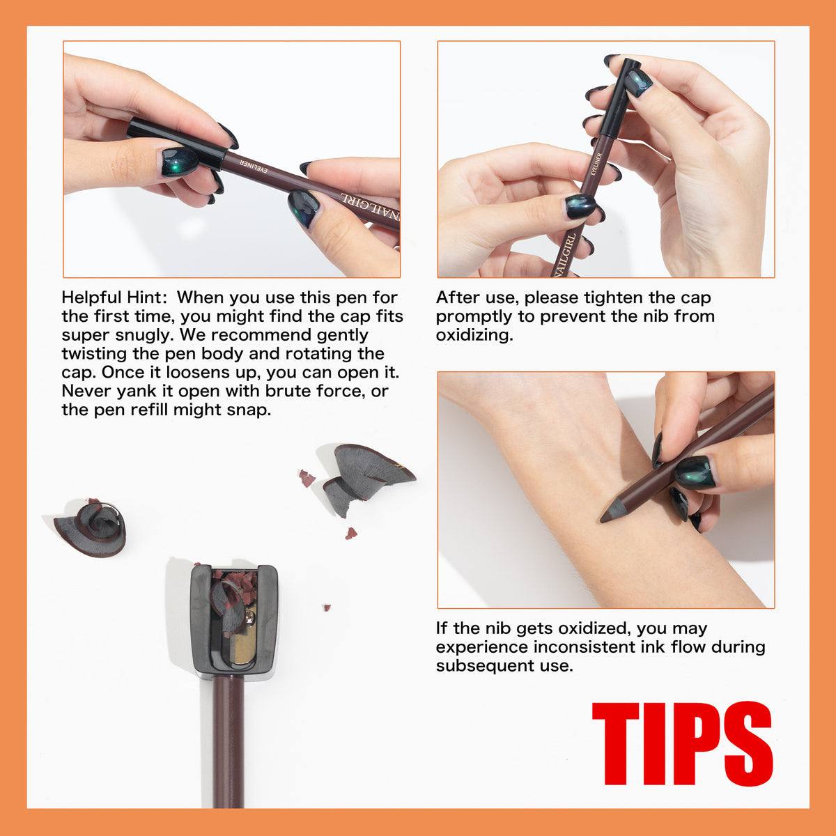 Couleur Eyeliner Imperméable Eyeliner Pas Smudger Chipping lisse
