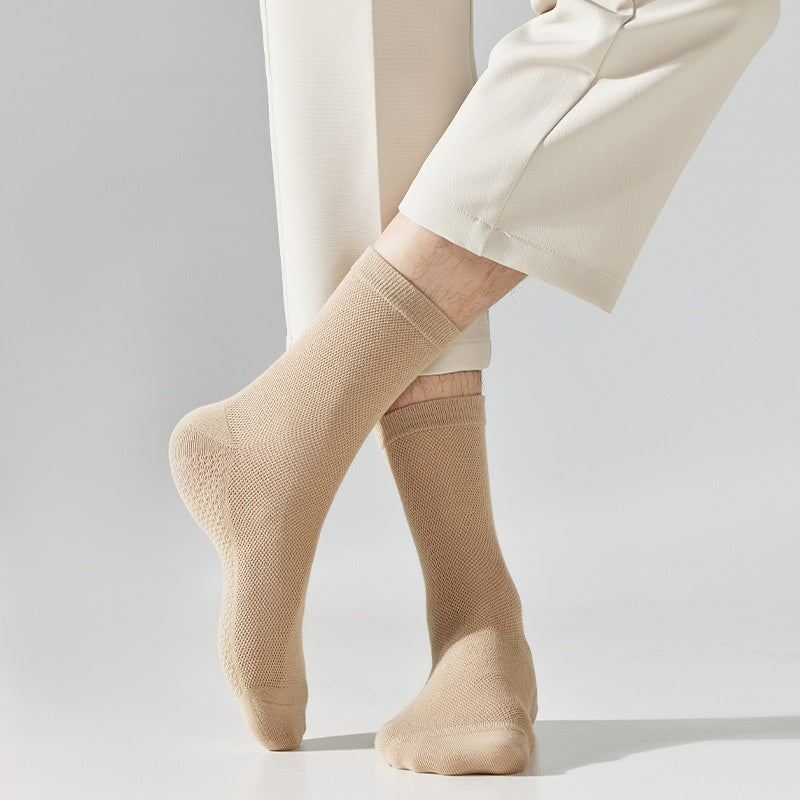 Chaussettes en coton pur respirant Mesh Long Business