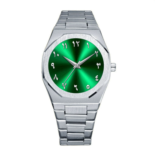 Montre Quartz de ceinture en acier arabe avancée pour hommes