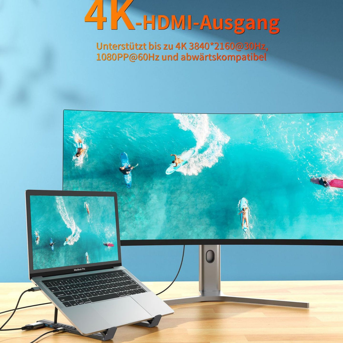 Ordinateur portable multifonction pliable portable HDMI 4K