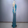 Halter profonde col V Slim Slim Slimming Party Stage Hostesse Robe de soirée
