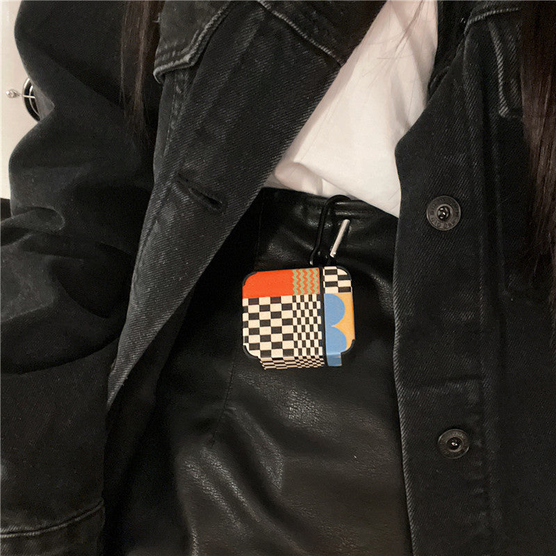 Style coréen Ins Retro Plaid Protection Shell