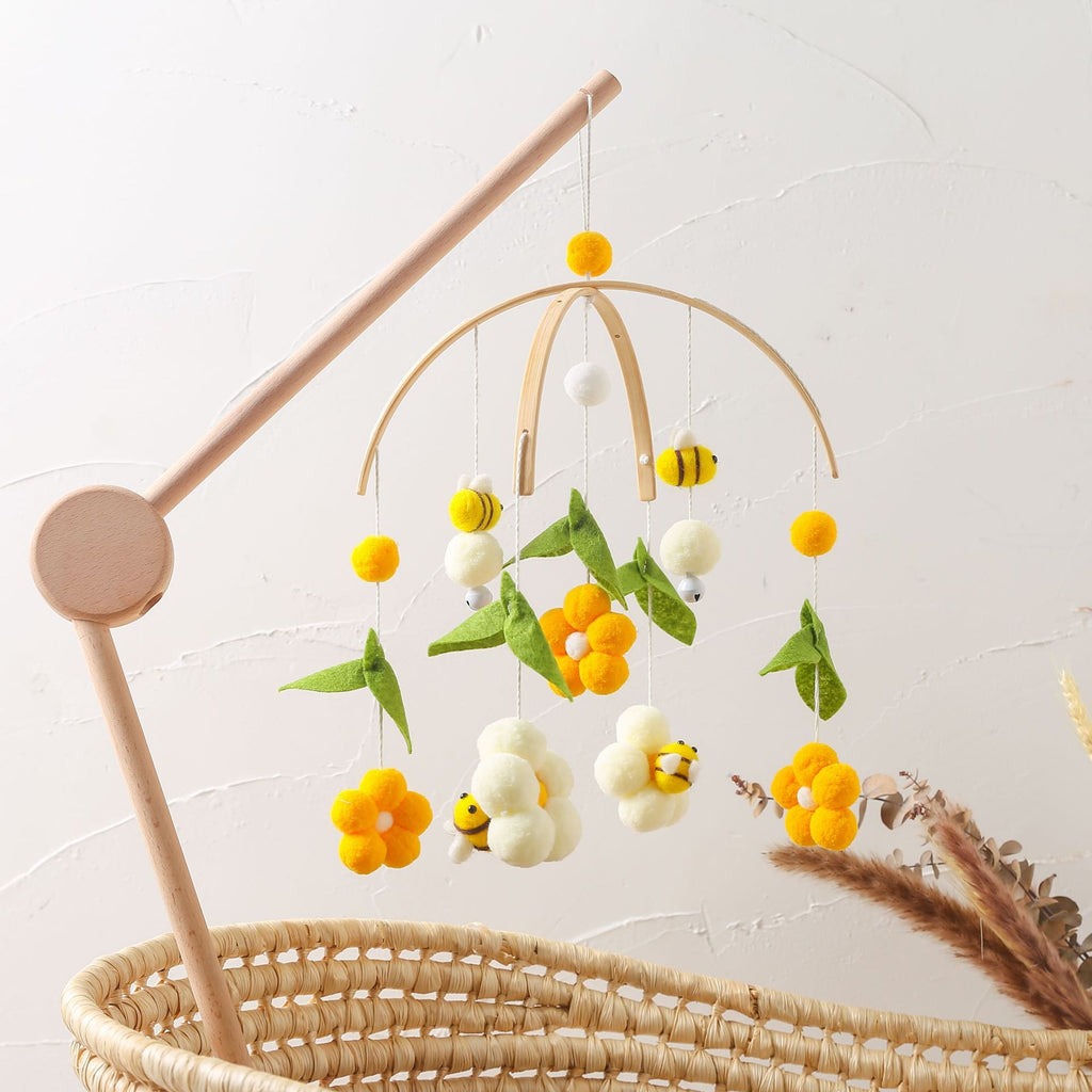 Bitting Bee Flower Crib Toy Rattle Bed Bell