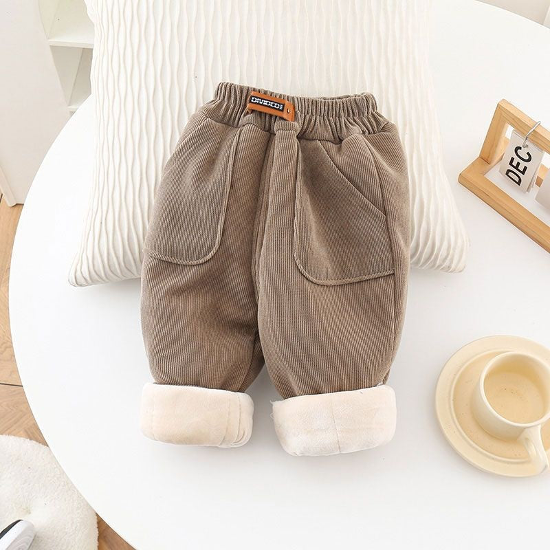 Pantalon en coton pour garçon Pantalon casual d'hiver Bébé