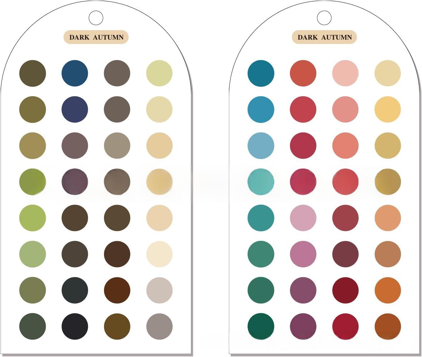 Palette couleur acrylique et carte d'analyse de couleur