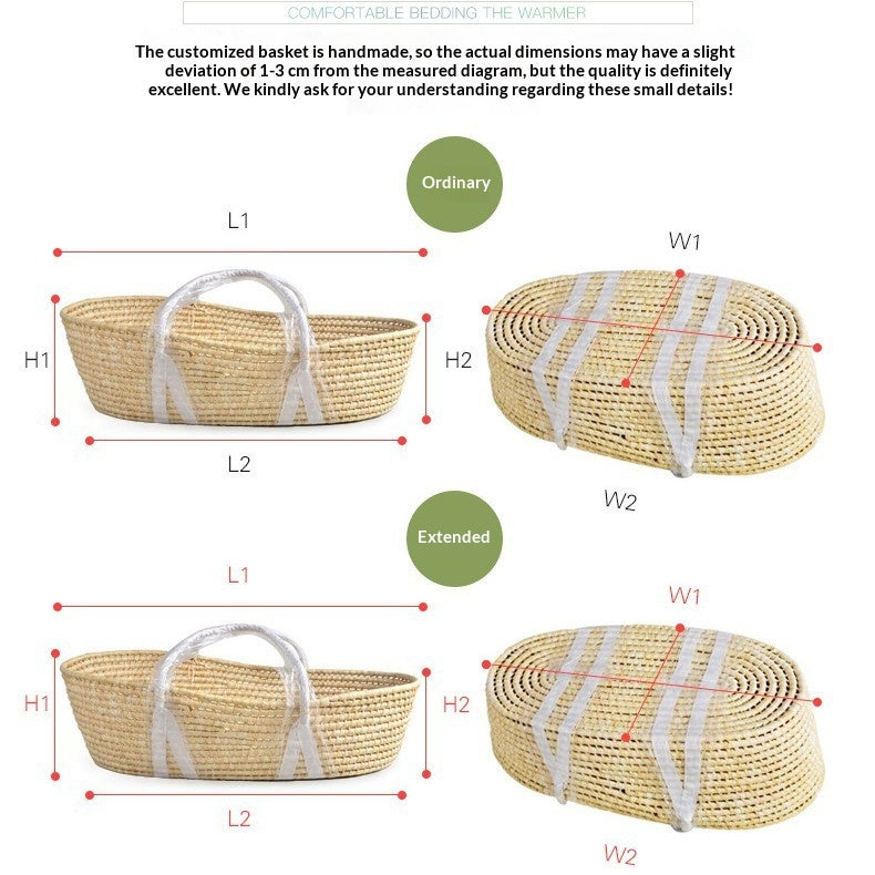 Portable Baby Bassinet Woven de Maïs