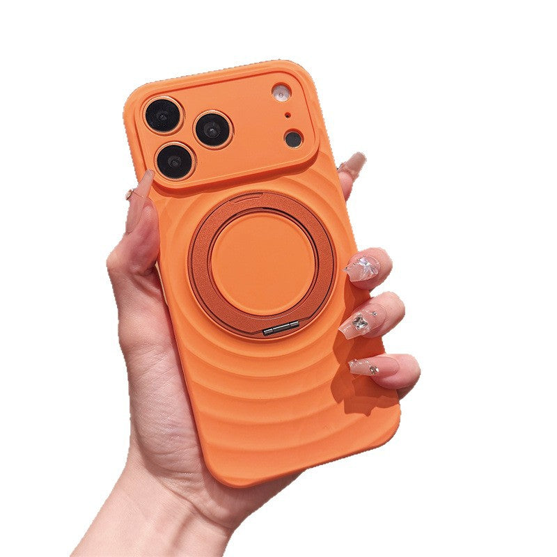 Étui de téléphone en silicone liquide à motif Wavy