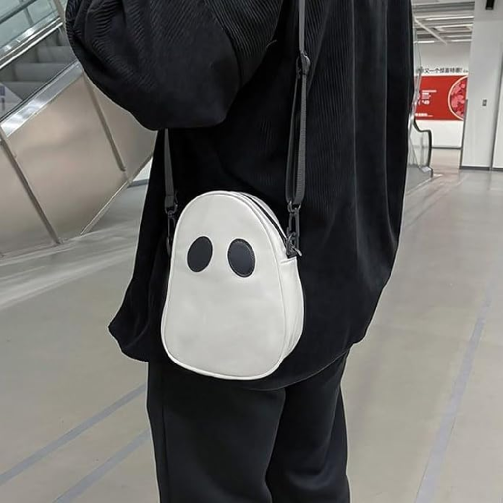 1Pcs Halloween mignon Ghost Purse PU sac de corps en cuir sac d'épaule pour les femmes Spooky T