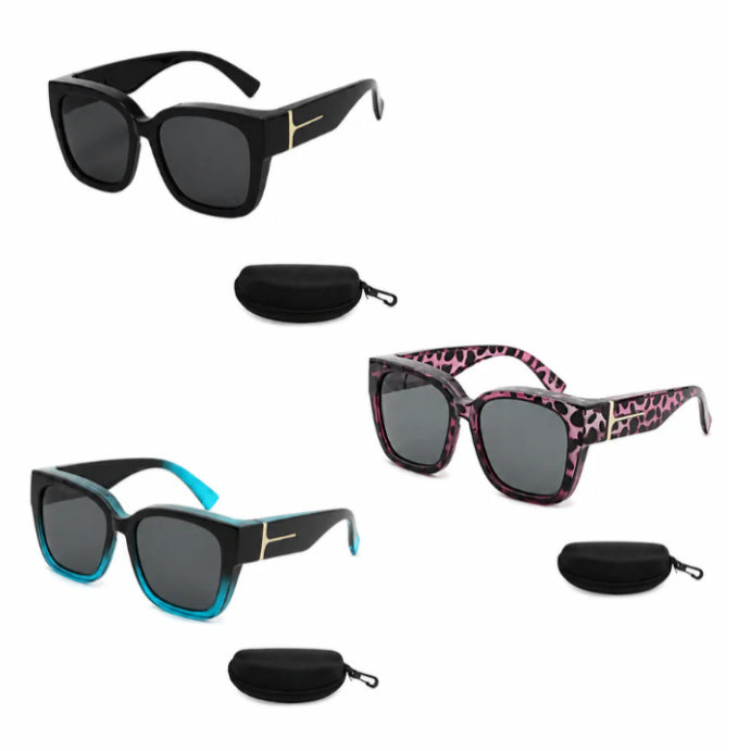 Lunettes Myopia surdimensionnées de style coréen avec une impression léopard pour un look premium