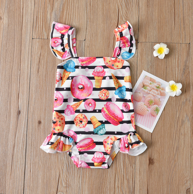 Maillot de bain de Donut Girl rayé