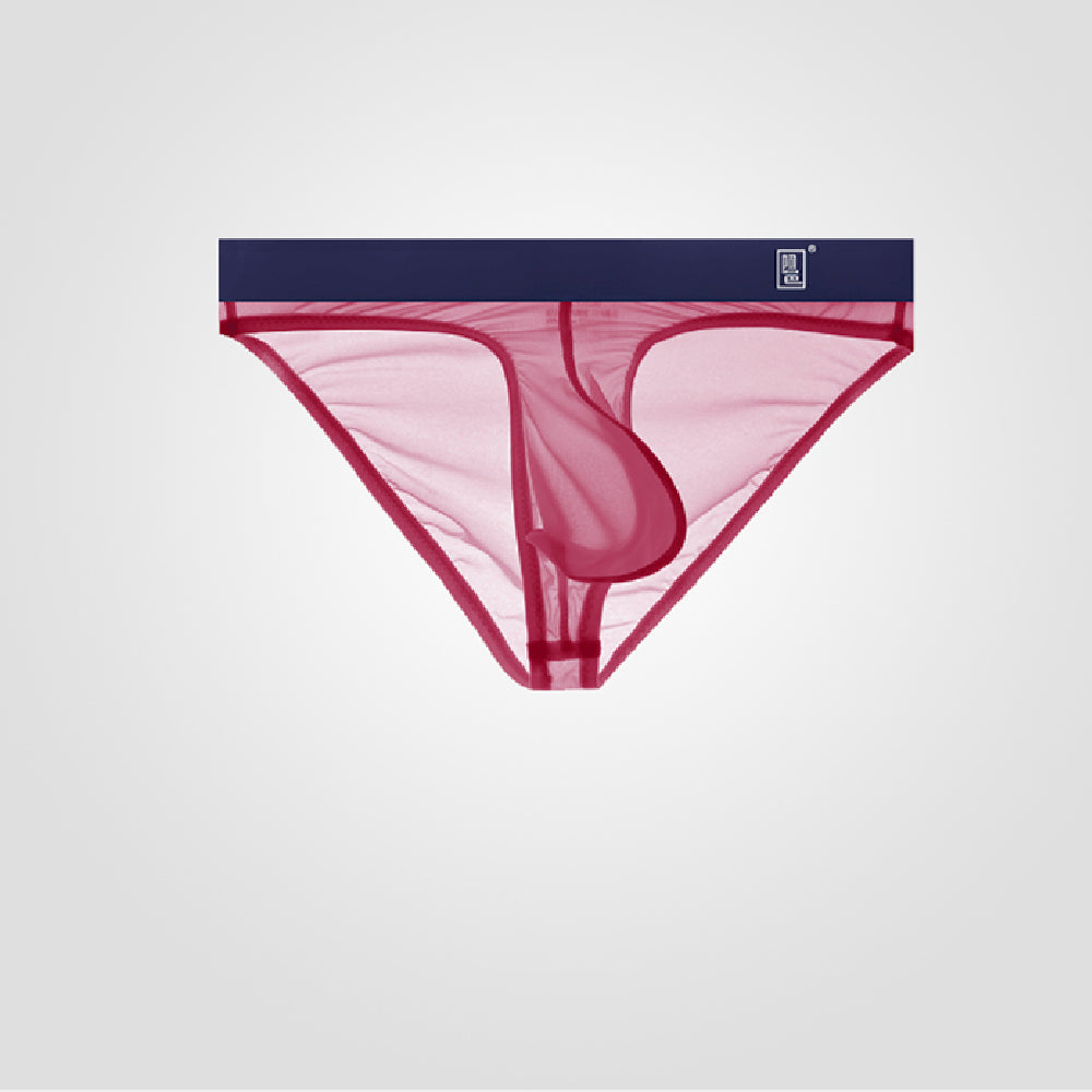 Sous-vêtements pour hommes Slips transparent en soie de glace Sexy Full transparent Trendy Personnalité masculine