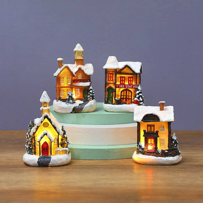 Maison de neige Maison fenêtre Décoration de Noël
