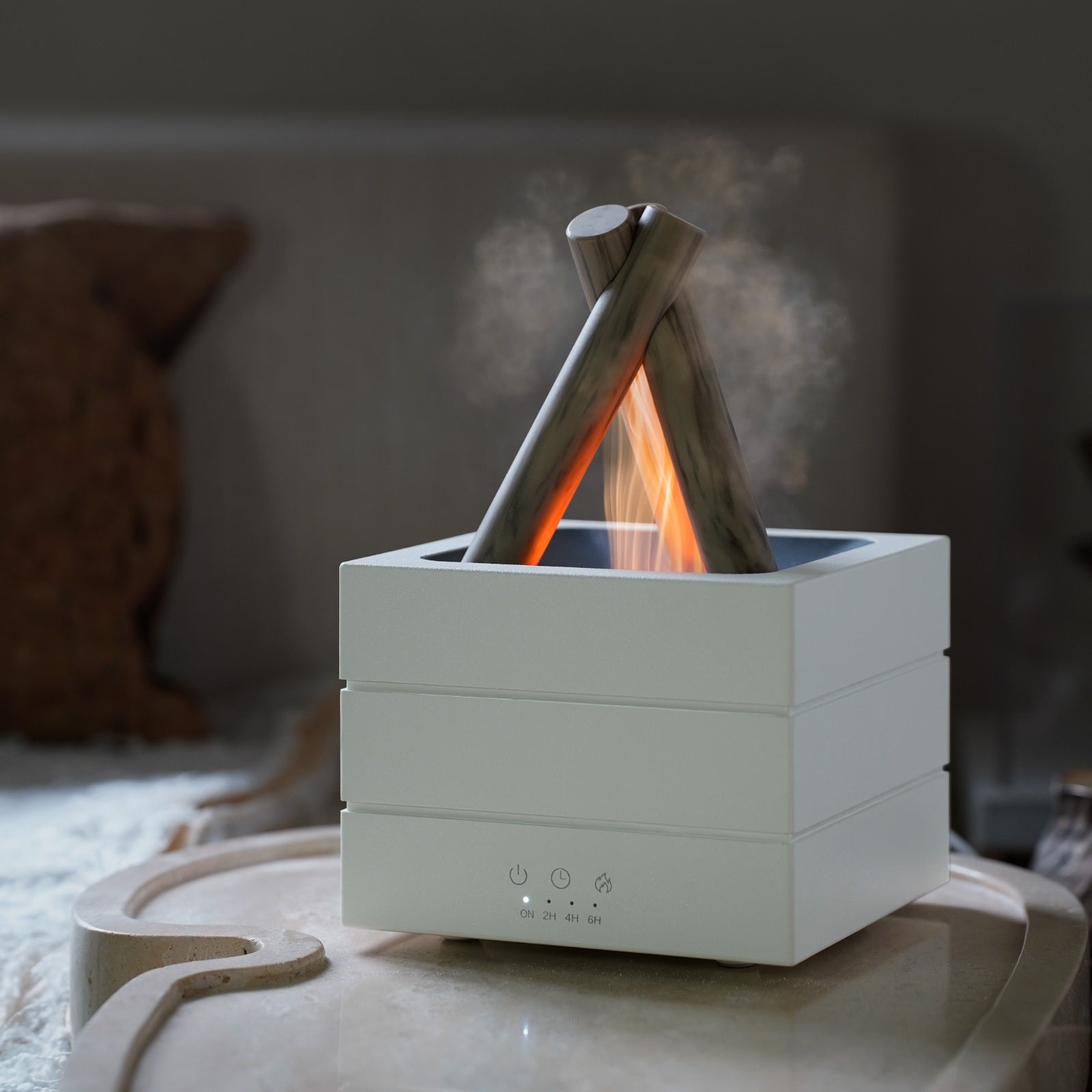 Diffuseur d'aromathérapie à feu de camp pour usage domestique Effet de flamme coloré