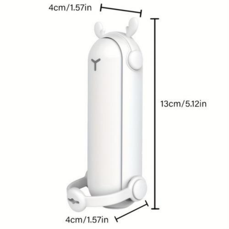 Ventilateur portatif pliable 3-en-1 avec mini lampe de poche rechargeable USB
