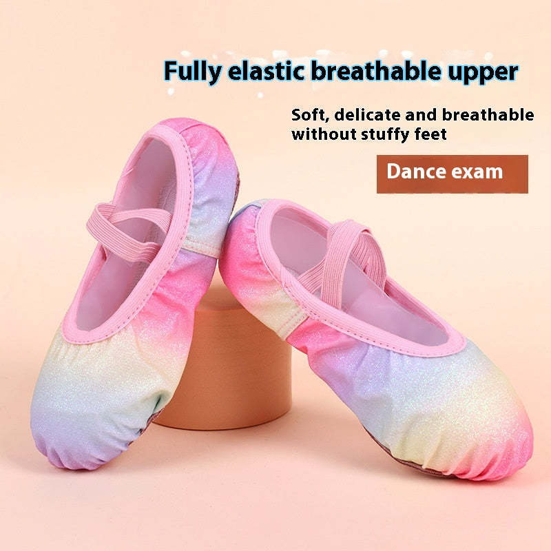 Chaussures de pratique en arc-en-ciel sans tige pour enfants