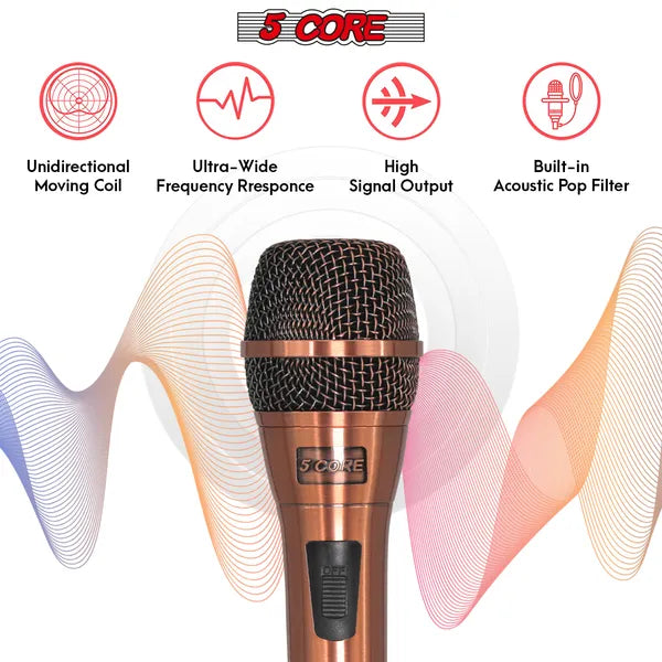 5 Core XLR Microphone Dynamic Mic Karaoke Singing Studio Microfono Mics portables