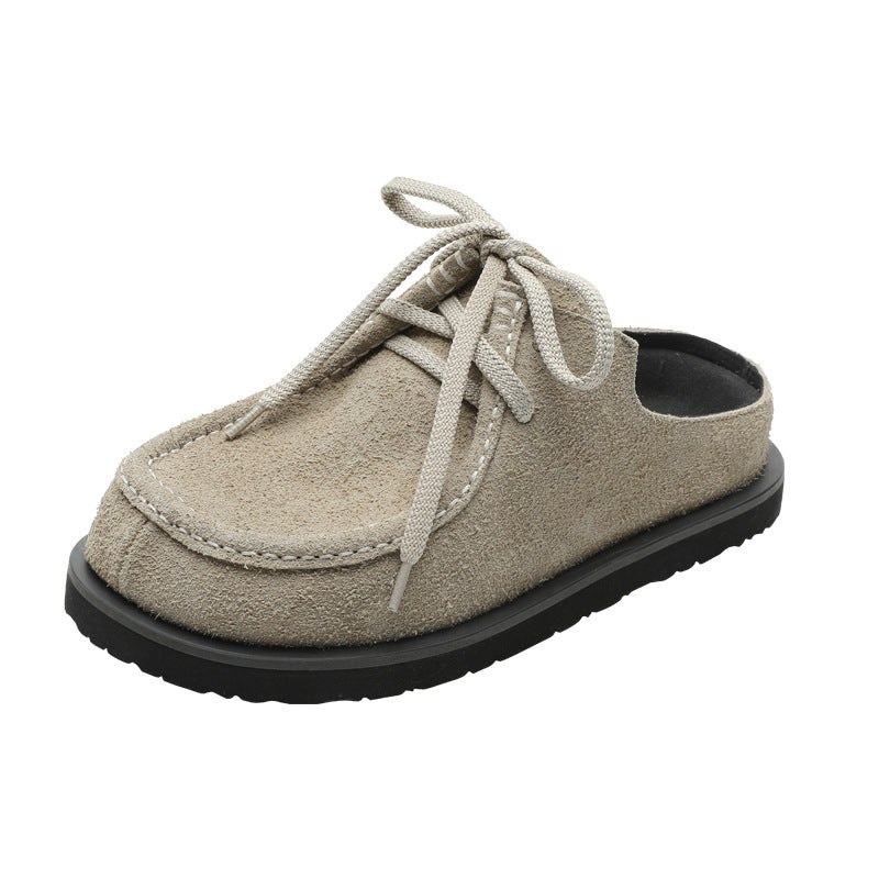 Pantoufles de boccon en cuir véritable