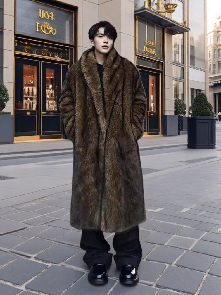 Manteau de fourrure pour hommes imperméable au vent et à la chaleur