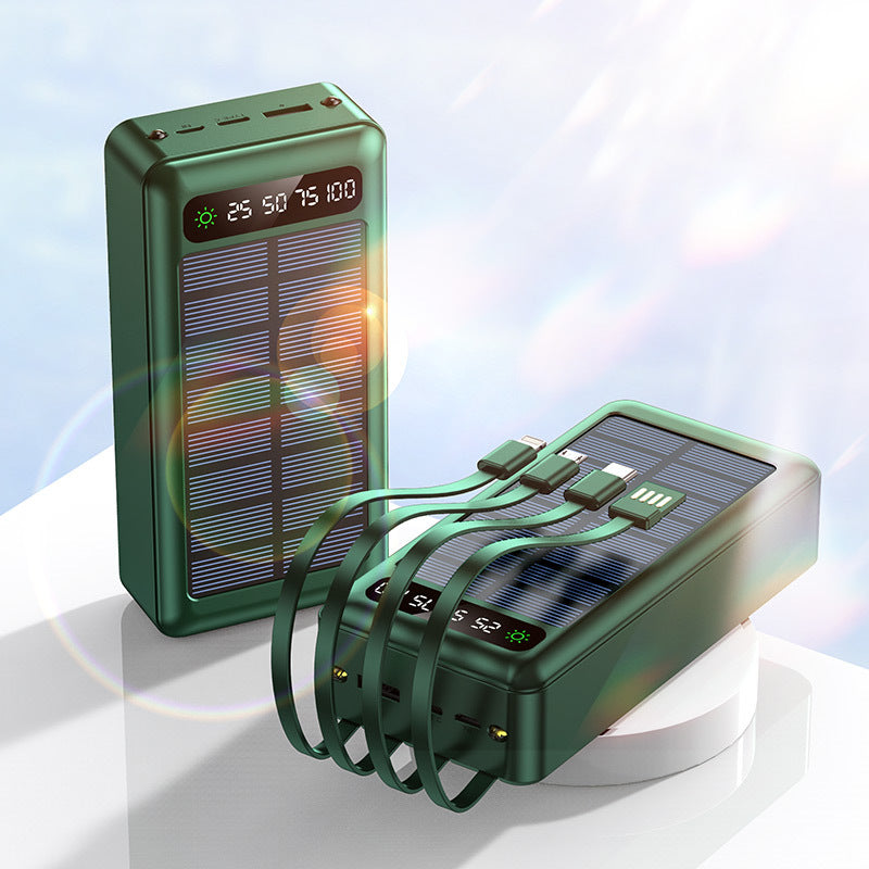 Solar avec câble Power Bank 30000 MA Alimentation mobile