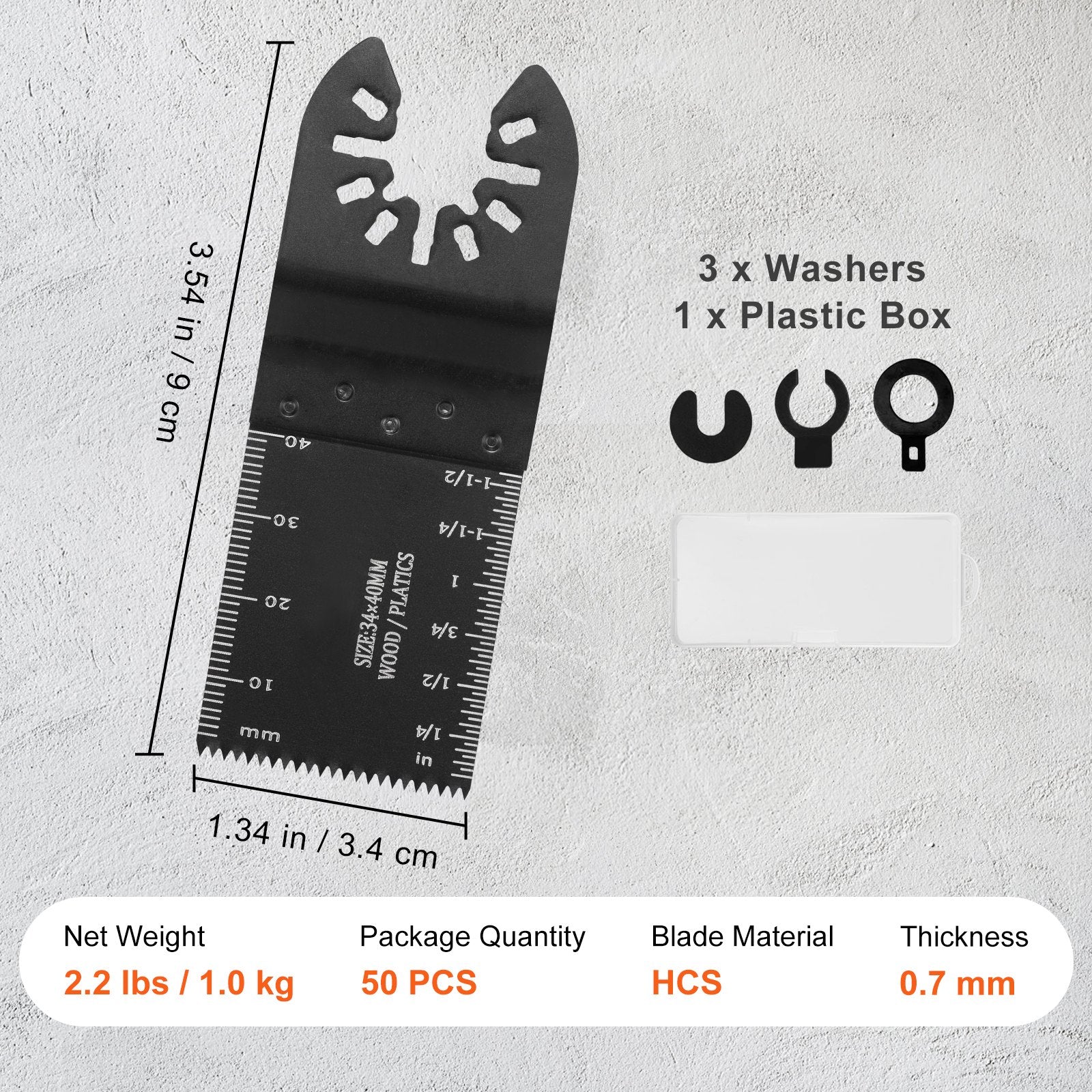 Lames de scies oscillantes VEVOR 50PCS