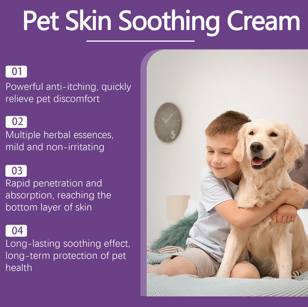 Crème apaisante douce soin de la peau d'animal naturel