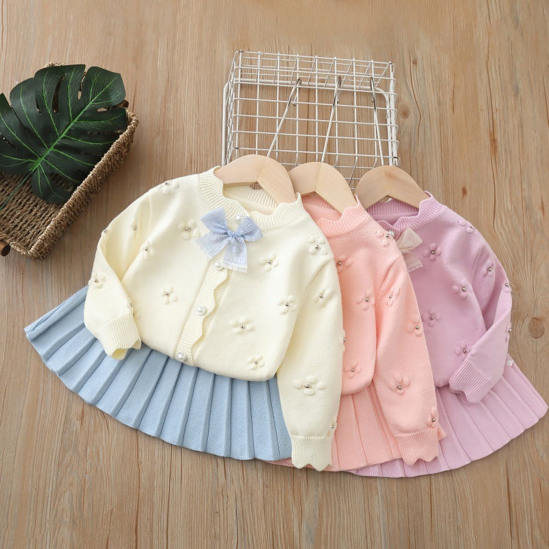 Chandail mignon et ensemble de jupe pour les filles