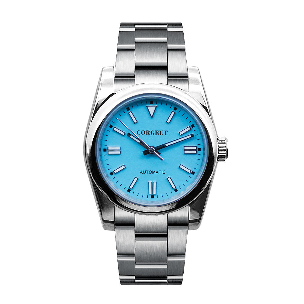 Montre mécanique automatique étanche 5ATM en acier inoxydable pour homme