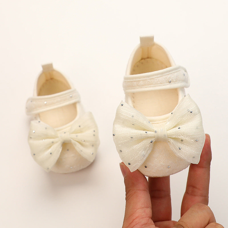 Bow Bébé Princesse Chaussures Non-dérapant Soft Bottom