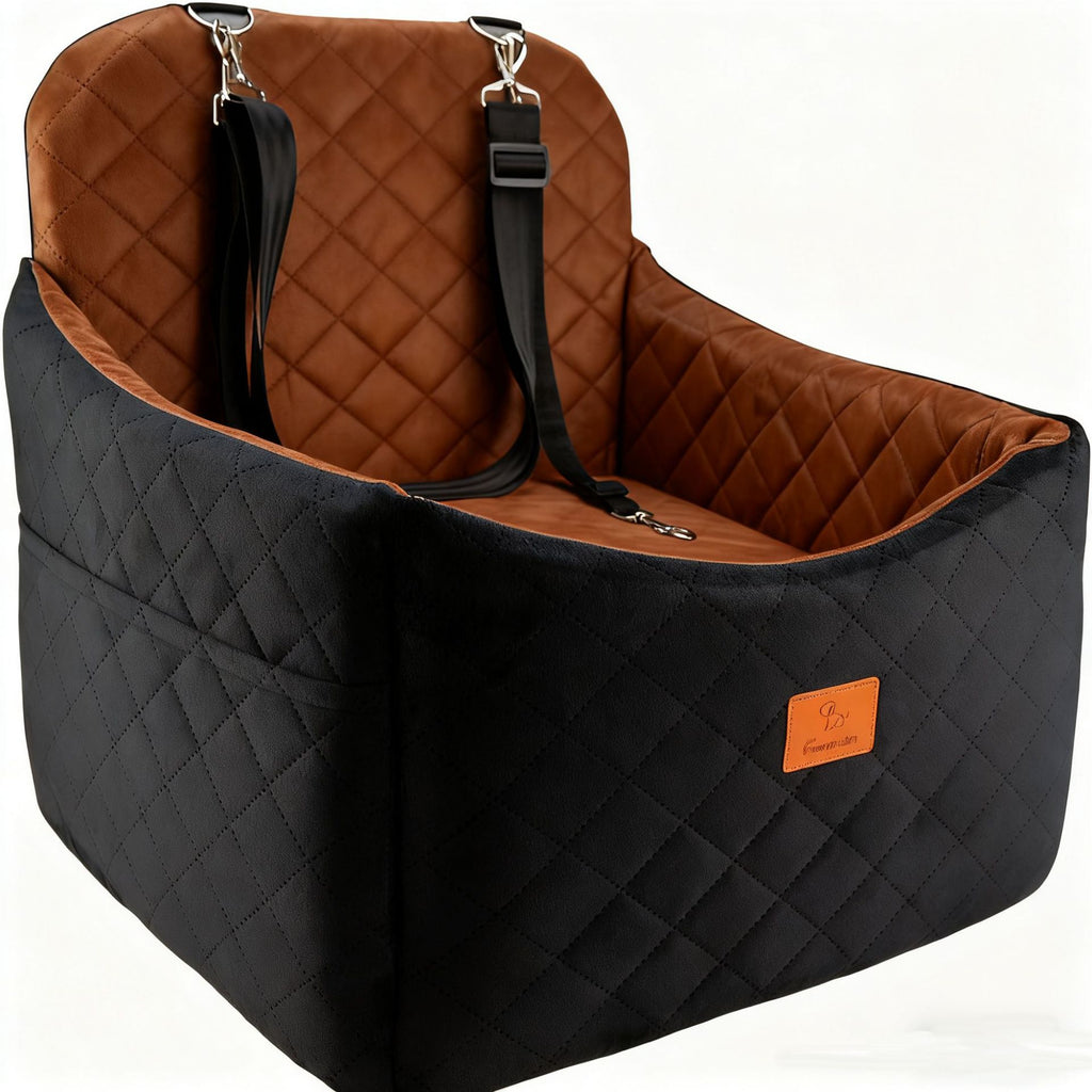 Lit de voiture pour animaux de compagnie pour petits et moyens chiens Coussin doux pour le siège arrière