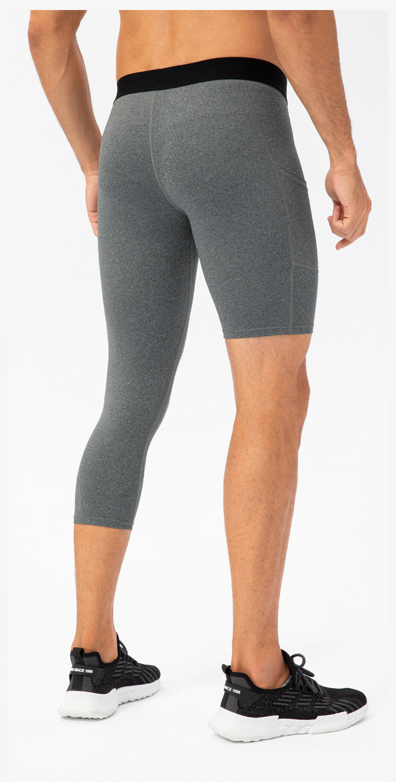 Pantalon de fitness à jambes simples pour hommes Longueur de la poche