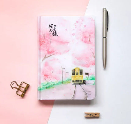 Papier Muco Notebook Notebook Sakura Flower Orbit AR Hardcover Student Handbook