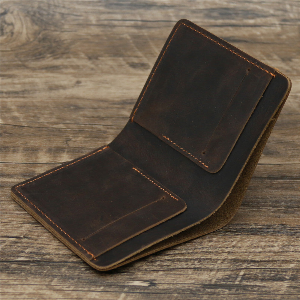 Crazy Horse en cuir pour hommes Wallet European and American Retro