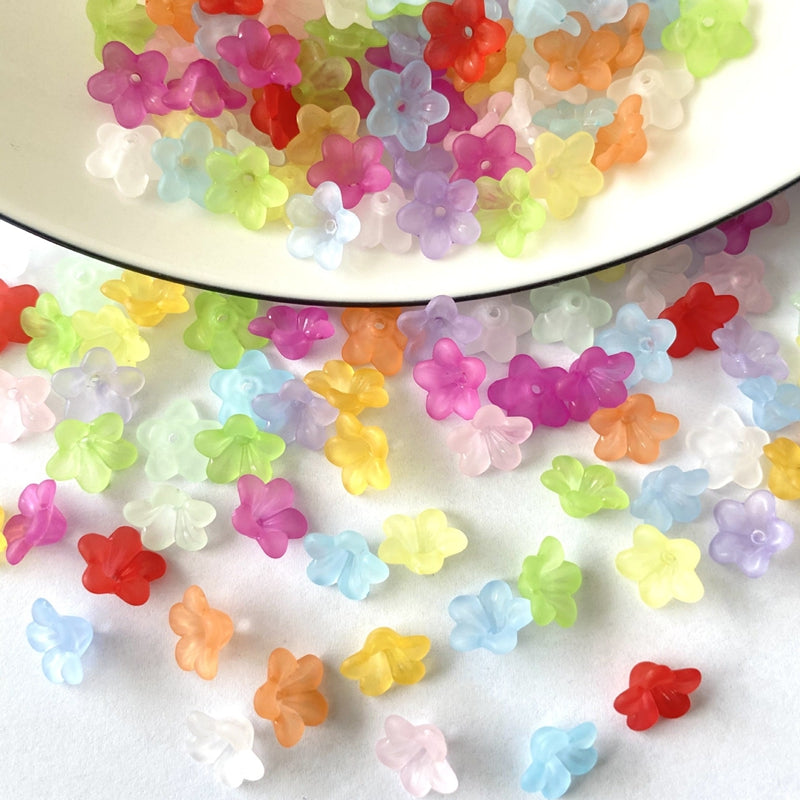 Perles 5-Petal Acrylique Matte