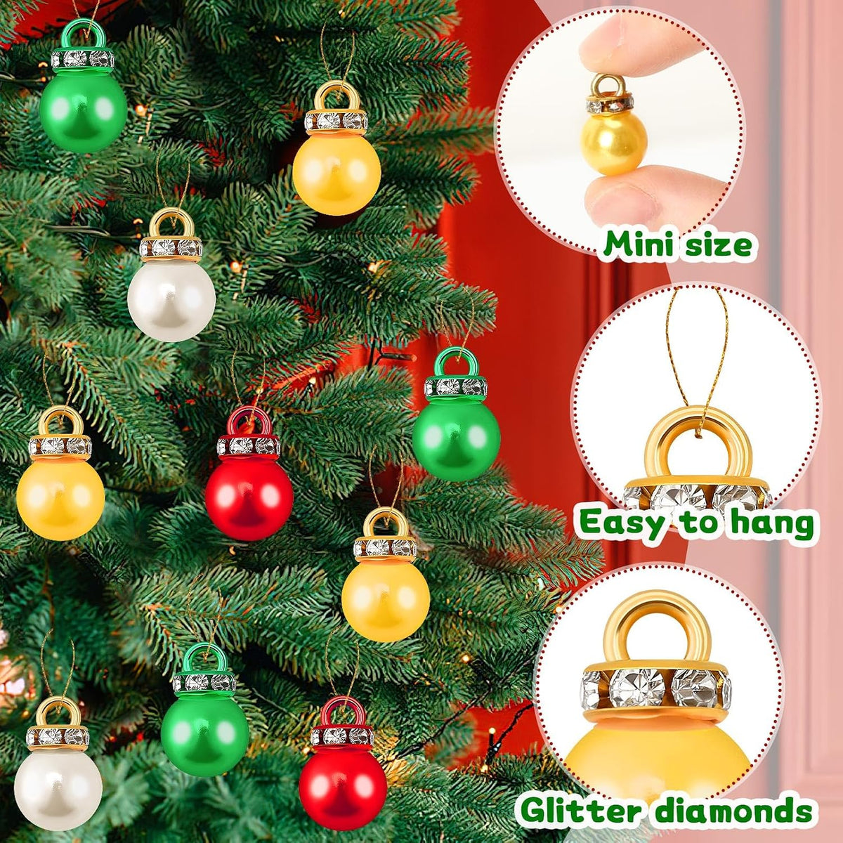 Mini ornements de Noël 90 unités