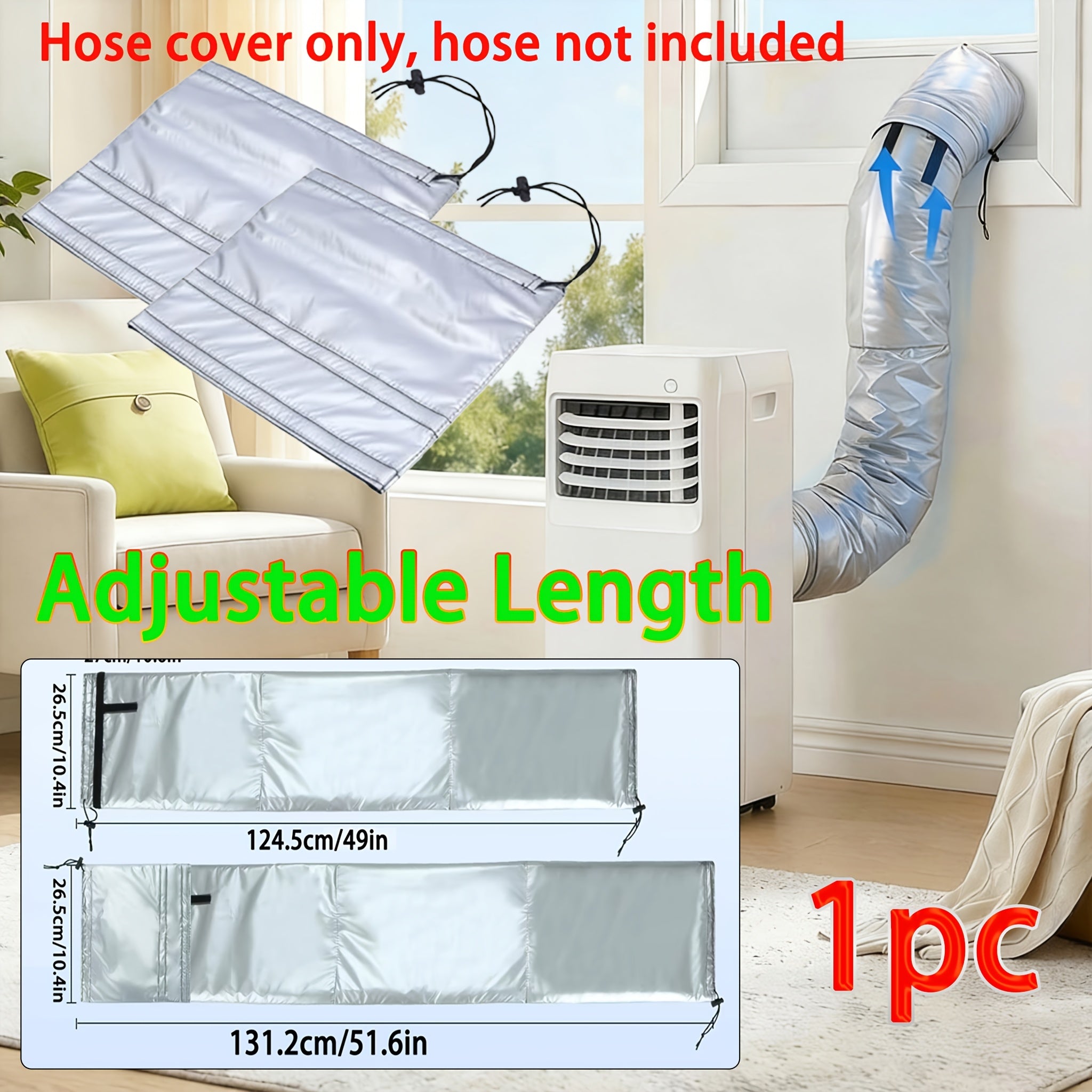 Couverture de tuyau du climatiseur portable