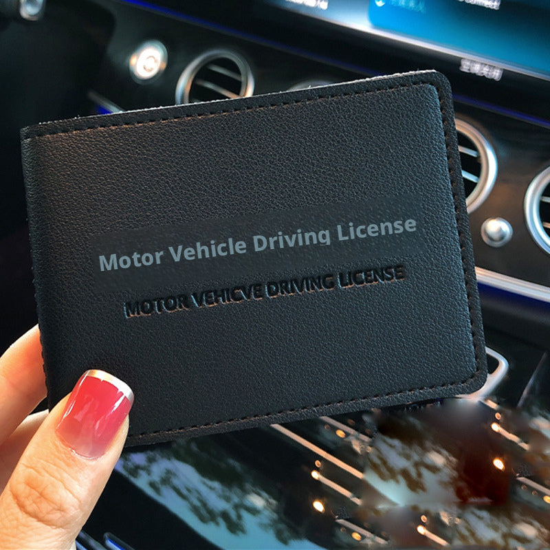 Holster de permis de conduire noir-2 windows-1 pack